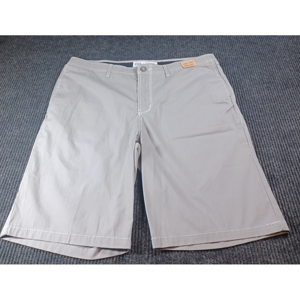 NEW Buckle BKE Shorts Mens Light Khaki 38 Flat Front Zipper Chino 11" Inseam